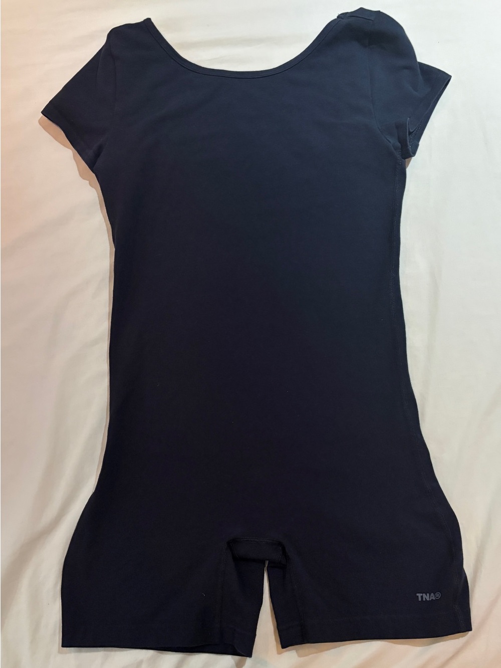 TNA Black Short-Sleeve Scoop-Neck Bodysuit